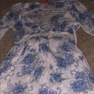 chelsea and violet blue and white floral dress